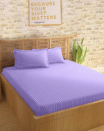 Sleeping Owls Colors210TC Soft 100% Cotton Stripe 1N Super King Bedsheet with 2N Pillow Covers