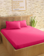 Sleeping Owls Colors210TC 100% Cotton Stripe 1N Super King Bedsheet with 2N Pillow Covers