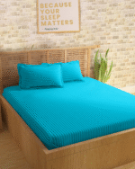 Sleeping Owls Colors210TC Soft 100% Cotton Stripe 1N Super King Bedsheet with 2N Pillow Covers