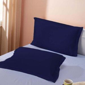 Sleeping Owls 100% Soft Cotton Solids 210TC Plain Set of 2 Pillow Covers