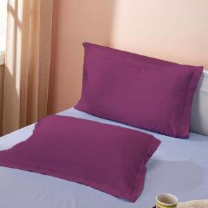 Sleeping Owls 100% Soft Cotton Solids 210TC Plain Set of 2 Pillow Covers