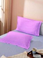 Sleeping Owls 100% Soft Cotton Solids 210TC Plain Set of 2 Pillow Covers