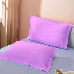 Sleeping Owls 100% Soft Cotton Solids 210TC Plain Set of 2 Pillow Covers