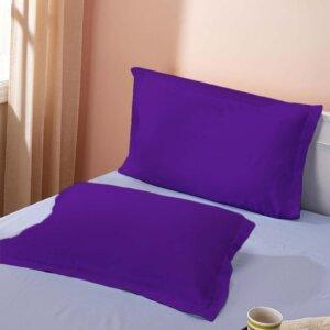 Sleeping Owls 100% Soft Cotton Solids 210TC Plain Set of 2 Pillow Covers