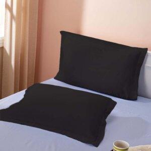 Sleeping Owls 100% Soft Cotton Solids 210TC Plain Set of 2 Pillow Covers