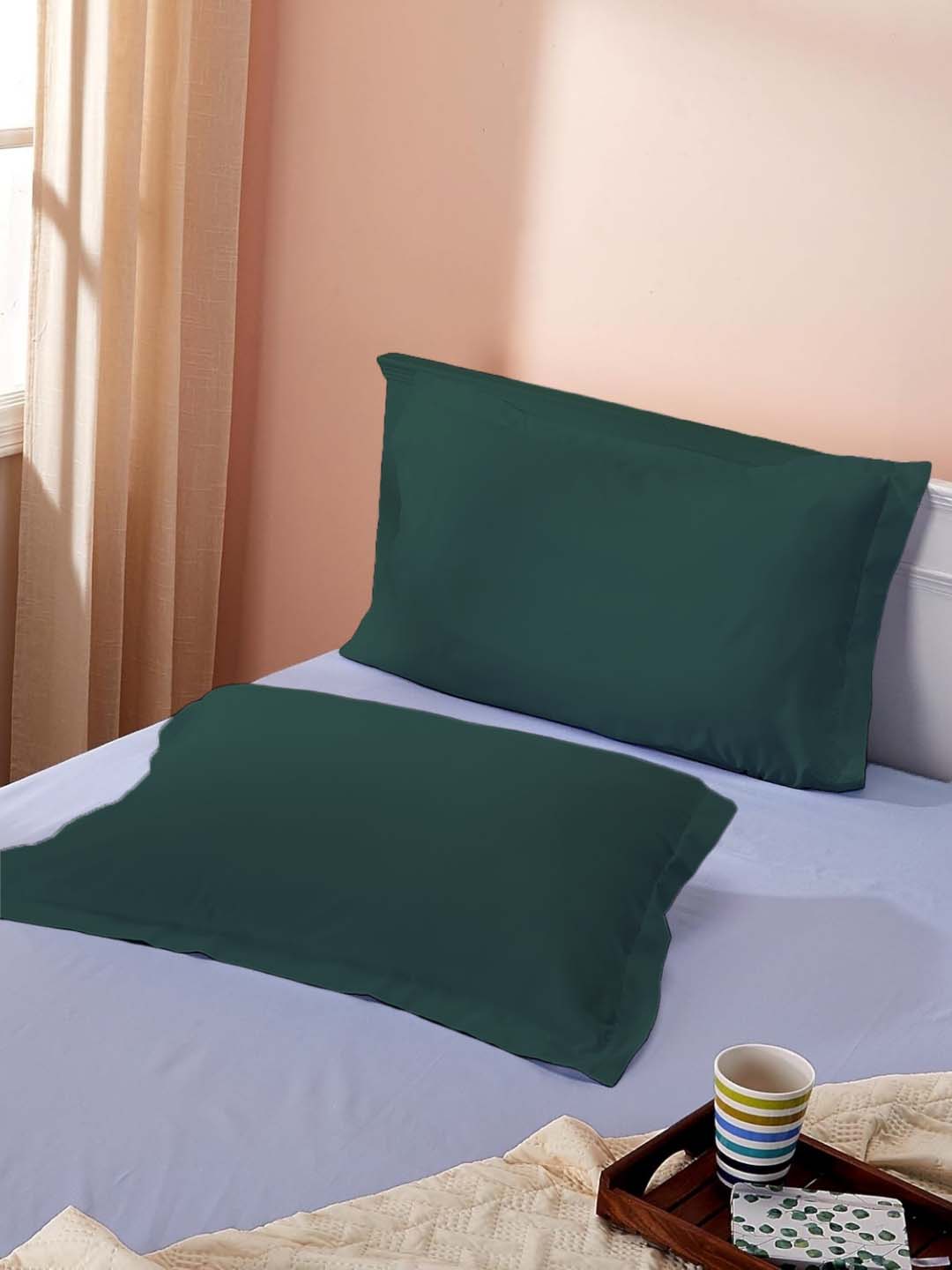 Sleeping Owls 100% Soft Cotton Solids 210TC Plain Set of 2 Pillow Covers Sleeping Owls 100% Soft Cotton Solids 210TC Plain Set of 2 Pillow Covers