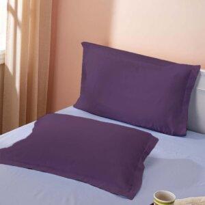 Sleeping Owls 100% Soft Cotton Solids 210TC Plain Set of 2 Pillow Covers