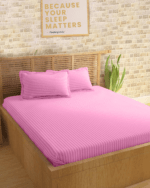 Sleeping Owls Colors210TC 100% Soft Cotton stripe 1 Super King Bedsheet with 2 Pillow Covers
