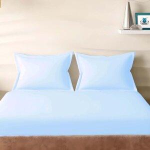 Sleeping Owls Solids 210TC 100% Cotton Plain Super King Bedsheet with 2 pillow Covers