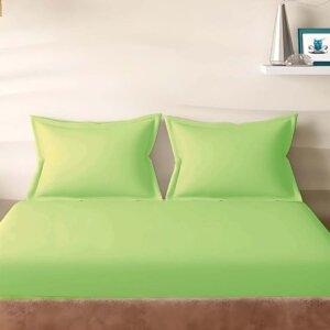 Sleeping Owls Solids 210TC 100% Cotton Plain Super King Bedsheet with 2 pillow Covers