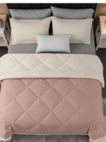 Sleeping Owls 100% Soft Cotton Microfiber Filling Reversible Solid Comforter