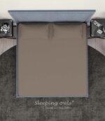 Sleeping Owls Solids Finest 300TC 100% Plain Cotton Super King Bedsheet with 2 pillow Covers