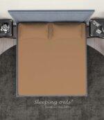 Sleeping Owls Solids Finest 300TC 100% Plain Cotton Super King Bedsheet with 2 pillow Covers