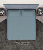 Sleeping Owls Solids Finest 300TC 100% Plain Cotton Super King Bedsheet with 2 pillow Covers