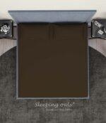 Sleeping Owls Solids Finest 300TC 100% Plain Cotton Super King Bedsheet with 2 pillow Covers