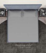 Sleeping Owls Solids Finest 300TC 100% Plain Cotton Super King Bedsheet with 2 pillow Covers