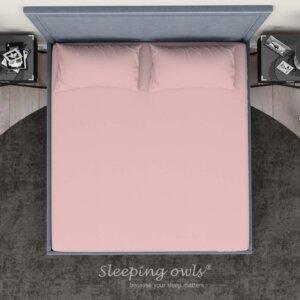 Sleeping Owls Solids Finest 300TC 100% Plain Cotton Super King Bedsheet with 2 pillow Covers
