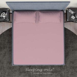 Sleeping Owls Solids Finest 300TC 100% Plain Cotton Super King Bedsheet with 2 pillow Covers