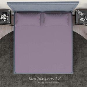 Sleeping Owls Solids Finest 300TC 100% Plain Cotton Super King Bedsheet with 2 pillow Covers