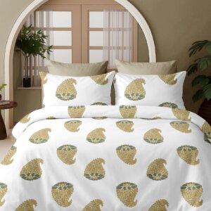 Sleeping Owls Satiny Twill Weave 188TC 100% Soft Cotton Printed 1 Super King Bedsheet with 2 Pillow Covers