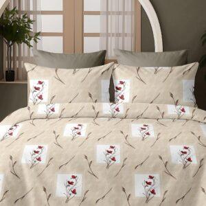 Sleeping Owls Satiny Twill Weave 188TC 100% Soft Cotton Printed 1 Super King Bedsheet with 2 Pillow Covers