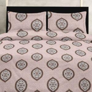 Sleeping Owls Satiny Twill Weave 210TC 100% Soft Cotton Printed 1 Super King Bedsheet with 2 Pillow Covers