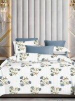 Sleeping Owls Allure 144TC 100% Soft Cotton Printed 1 Double Bedsheet with 2 Pillow Covers