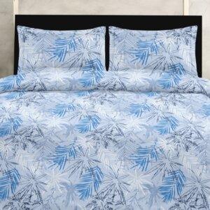 Sleeping Owls Satiny Twill Weave 210TC 100% Soft Cotton Printed 1 Super King Bedsheet with 2 Pillow Covers