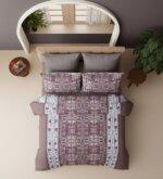 Sleeping Owls Satiny Twill Weave 210TC 100% Soft Cotton Printed 1 Super King Bedsheet with 2 Pillow Covers