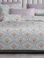 Sleeping Owls Allure 144TC 100% Soft Cotton Printed 1 Double Bedsheet with 2 Pillow Covers