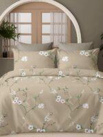 Sleeping Owls Satiny Twill Weave 210TC 100% Soft Cotton Printed 1 Super King Bedsheet with 2 Pillow Covers