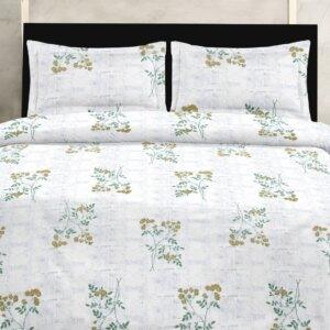 Sleeping Owls Because your sleep matters Perkale 210TC 100% Cotton Printed 1N Doublee Bedsheet with 2N Pillow Covers
