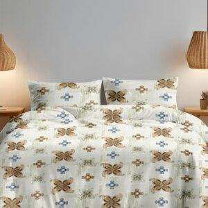Sleeping Owls Allure 144TC 100% Soft Cotton Printed 1 Double Bedsheet with 2 Pillow Covers