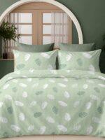 Sleeping Owls Satiny Twill Weave 188TC 100% Soft Cotton Printed 1 Super King Bedsheet with 2 Pillow Covers