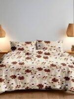 Sleeping Owls Allure 144TC 100% Soft Cotton Printed 1 Double Bedsheet with 2 Pillow Covers