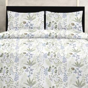 Sleeping Owls Because your sleep matters Perkale 210TC 100% Cotton Printed 1N Doublee Bedsheet with 2N Pillow Covers