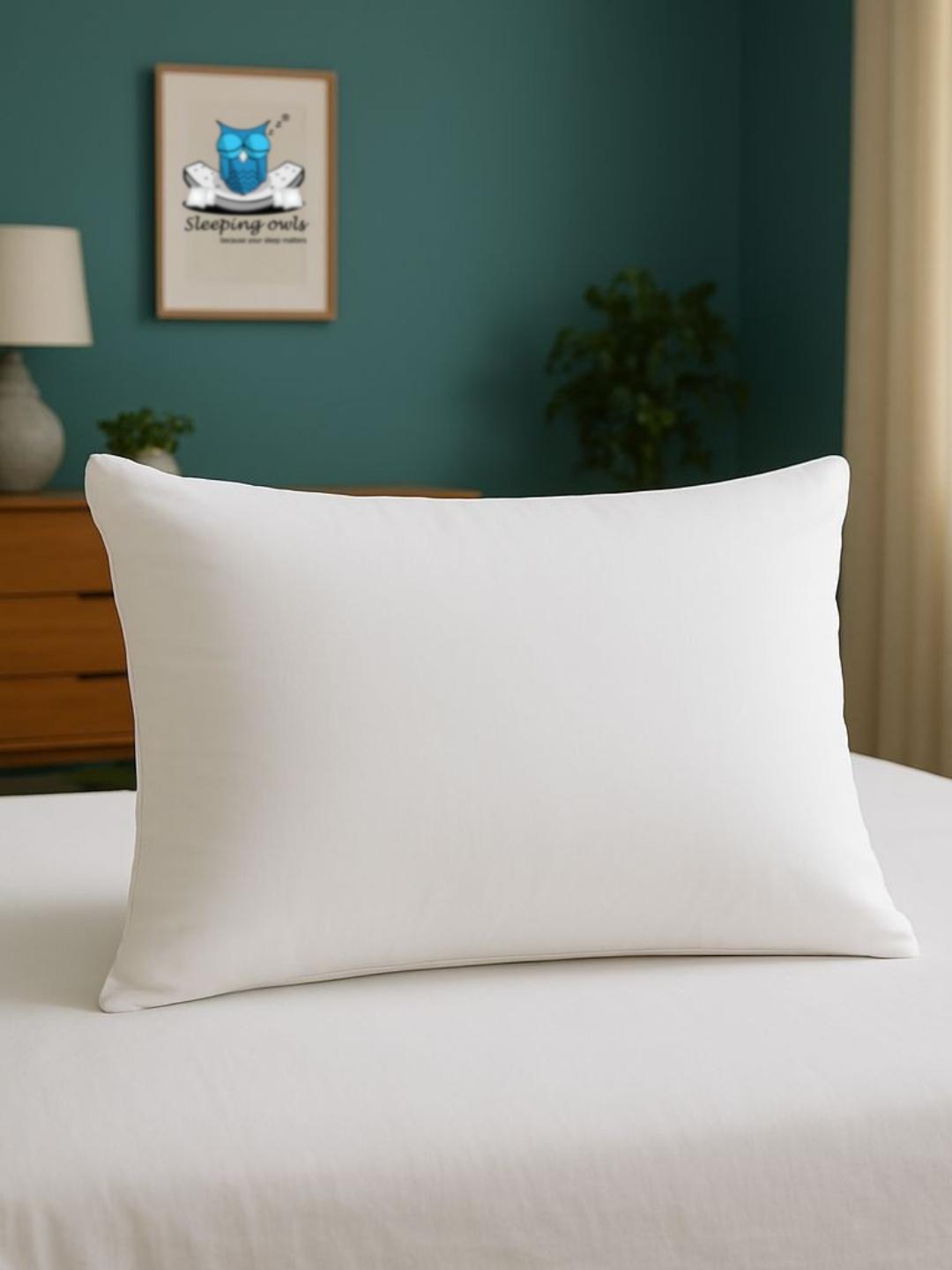 Sleeping Owls Expandable Pillow - 400TC Cotton, Microfiber Filling