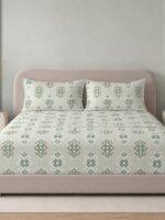 Sleeping Owls 100% Soft Cotton Allure Emperor 210TC Super King Bedsheet With 2 Pillow Covers