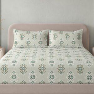 Sleeping Owls 100% Soft Cotton Allure Emperor 210TC Super King Bedsheet With 2 Pillow Covers