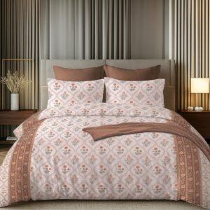 Sleeping Owls 100% Soft Cotton Allure Emperor 188TC Super King Bedsheet With 2 Pillow Covers