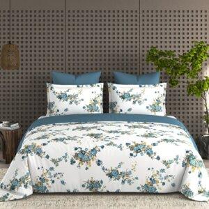 Sleeping Owls 100% Soft Cotton Allure Emperor 210TC Super King Bedsheet With 2 Pillow Covers