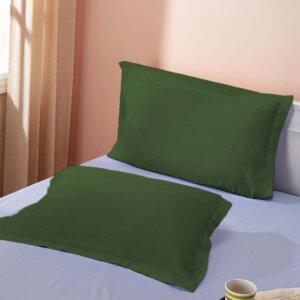 Sleeping Owls 100% Soft Cotton Solids 210TC Plain Set of 2 Pillow Covers