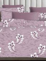 Sleeping Owls Allure 144TC 100% Soft Cotton Printed 1 Double Bedsheet with 2 Pillow Covers