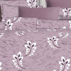 Sleeping Owls Allure 144TC 100% Soft Cotton Printed 1 Double Bedsheet with 2 Pillow Covers