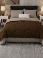 Sleeping Owls 100% Soft Cotton Microfiber Filling Reversible solid comforter