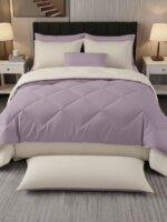 Sleeping Owls 100% Soft Cotton Microfiber Filling Reversible Solid Comforter