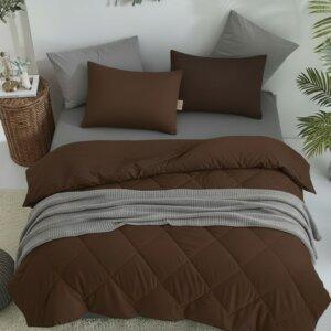 Sleeping Owls 100% Soft Cotton Microfiber Filling Solid Plain Comforter