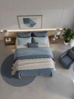 Sleeping Owls 100% Soft Cotton Microfiber Filling Reversible Solid Comforter