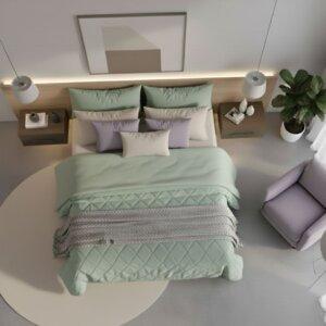 Sleeping Owls 100% Soft Cotton Microfiber Filling Reversible Solid Comforter