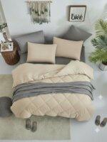 Sleeping Owls 100% Soft Cotton Microfiber Filling Solid Plain Comforter
